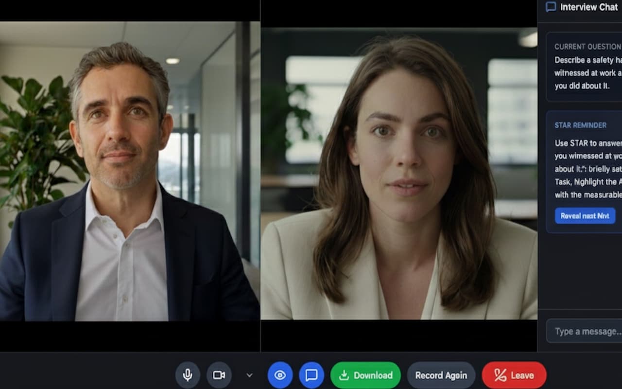 Interview practice UI