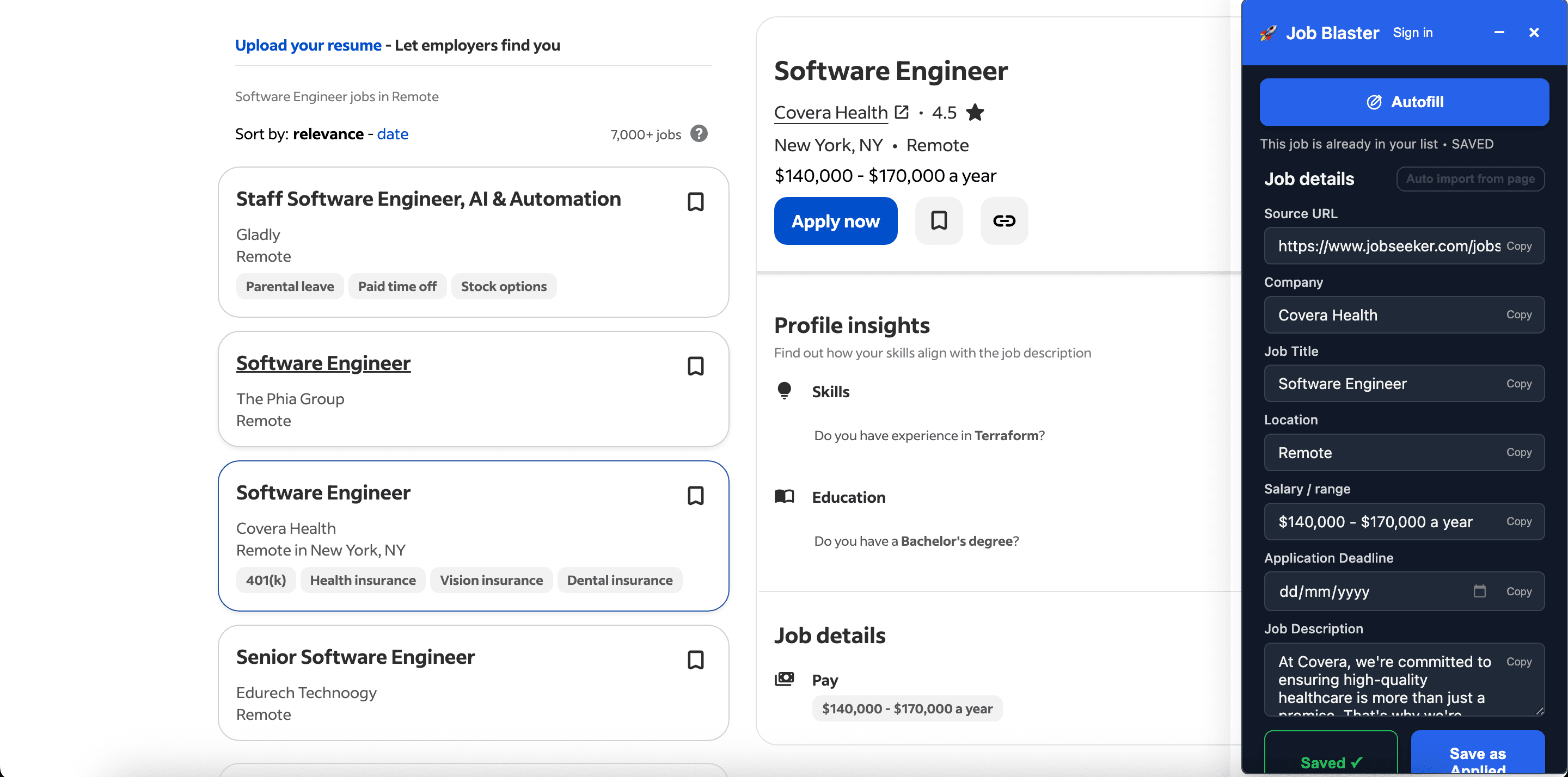 ATS autofill extension